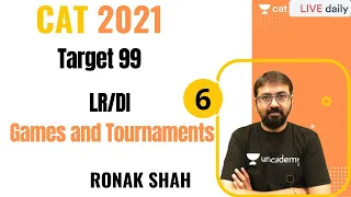 LR DI for CAT 2021 | Games and Tournaments - Vl | Ronak Shah | Target 99