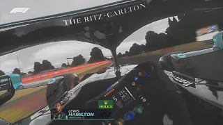 Lewis Hamilton takes his W12 for a RIDE around SPA | HELMET CAM #assettocorsa