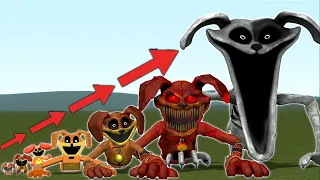 EVOLUTION SIZE COMPARISON ALL DOGDAY POPPY PLAYTIME CHAPTER 3 in Garry's Mod