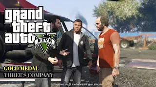 GTA V - Mission No.24 - Three's Company (100% Gold Medal Walkthrough)(1080p)