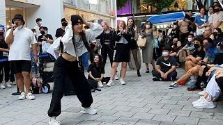 SATURDAY. BLACK MIST: ALINA. DYNAMIC SUPERB INTERACTIVE BUSKING. HONGDAE STREET.