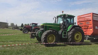 John Deere 7710 vs Case 200 afs Puma Tractor show  Tractor drag racing Tractor trailer pulling 2022