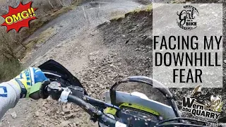 Facing the hill of death - wait for my scream - downhill hard enduro at Wern ddu quarry, Wales