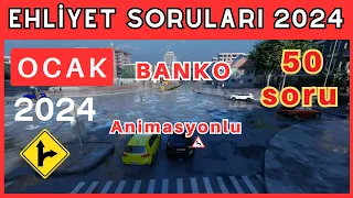 EHLİYET SINAV SORULARI 2024 OCAK, OCAK ŞUBAT EHLİYET SINAV SORULARI 2024