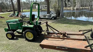 Can you Bush Hog with a small tractor? John Deere 655 vs. 6 6ft. mower!