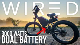 Wired Ebike 3000 Watt Power Mod With Dual Batteries