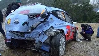 Neuville' Hyundai i20 WRC AFTER Crash - Rally Monte-Carlo 2014