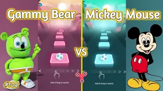 Mickey Mouse 🐁 vs The Gammy Bear 🐻 Song - Tiles Hop : EDM Rush. V Gamer