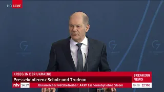 Ukraine LIVE: Pressekonferenz des Bundeskanzlers Scholz und des kanadischen Premiers Trudeau