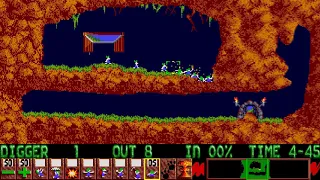 Lemmings (Commodore AMIGA) Fun - Level 1 - Just dig!