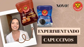 Experimentando capuccino da três corações / novos sabores / cookie cream e caramelo salgado