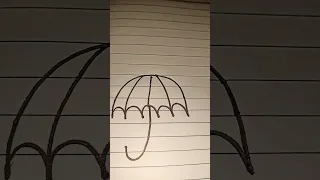 very easy to draw umbrella#shorts #tonniartandcraft#youtubeshorts #art#satisfyingsoap