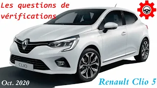 Questions de vérifications - Renault Clio 5 | Let's Go Auto-école