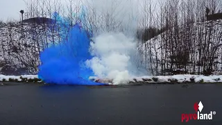 Doppelrauch Rauchgranate Blau-Weiß von Pyroland