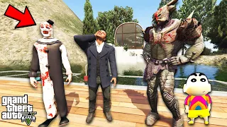 Franklin Trapped By KURSE To Fight DEVIL BOSS and SERBIAN DANCING LADY in GTA 5 | SHINCHAN and CHOP