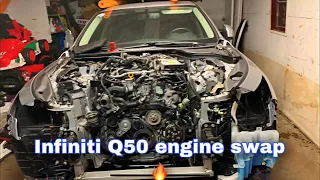 Infiniti Q50 3.0t engine swap!