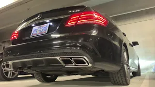 2014 E550 W212 cats+ X pipe + E63 S AMG mufflers. Light revs then 4K rpm rev