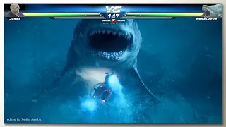 Megalodon vs Human Final Battle with Healthbars