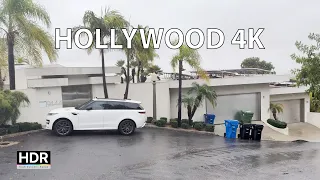 Rainy Hollywood Hills - Scenic Drive 4K HDR - Los Angeles USA