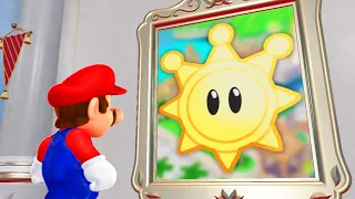 What happens when Mario enters the Sunshine Painting in Super Mario Odyssey?