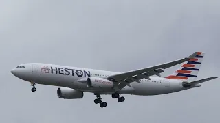 Landing ✈ HESTON.aero A 330 - 243  ( LY -  MAC ) Live 11:00 ⏱ Frankfurt Airport ✈📹