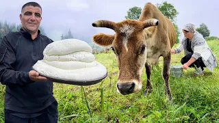 Fresh Milk And Traditional Cheese! A Delicious Story From The Village Of Azerbaijan