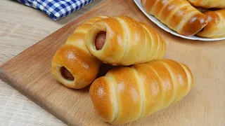 Сосиски в Тесте ✧ Простой рецепт воздушного теста ✧Sausage Roll Recipe, English Subtitles