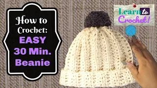 Easy 30 Minute Beanie for Beginners! | Pattern for all sizes | ❤LifeWithLisa343💋