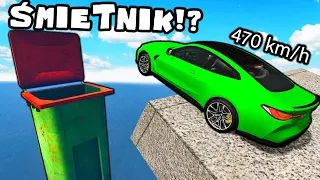 ❄️ SKOKI SUPERSAMOCHODAMI DO ŚMIECI!? | BeamNG Drive |