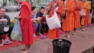 Morning alms ceremony in Luang Prabang