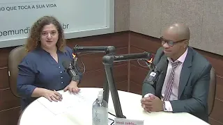 Pai kleber entrevista na rádio vibe mundial com a apresentadora Samira shanine sobre candomble