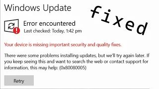 How to FIX Update Error 0x80080005 on Windows 11