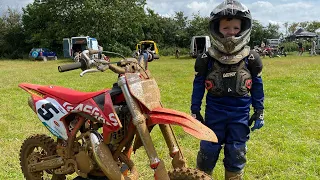 5 Year Old Rides 2023 Gas Gas MC50 On Track For The FIRST TIME !!