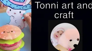 paper squishy burger craft 🎨 tonni art and craft