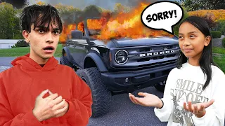 Our Little Sister DESTROYED Our New Car!