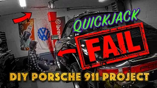 My QuickJack Exploded and Covered my Porsche 911 & Garage with Fail Sauce