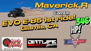 First trip to Glamis with the new 346 hp EVO E-85 tune in my Can Am Maverick R!