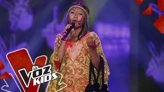 Sara sings Por Ti Volaré - Blind Auditions | The Voice Kids Colombia 2019