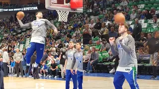 What Luka Doncic Pregame Magic Trick Shots and Dunks Look Like