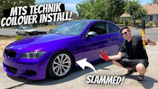 BMW E92 335I COILOVER INSTALL!!! (MTS TECHNIK COILOVERS)