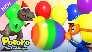 Learn Colors with Balloons🎈| T-REX's Color Balloons | Pororo Colors | Pororo the Little Penguin