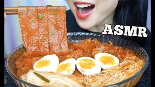 ASMR CHEWY GLASS NOODLES + ENOKI MUSHROOMS + KIMCHI + EGGS (EATING SOUNDS) NO TALKING | SAS-ASMR