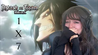 NON ANIME FAN REACTION | Attack on Titan 1x7 | "The Small Blade - The Battle for Trost"