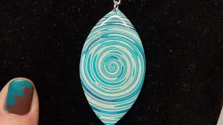 polymer clay pendant 26