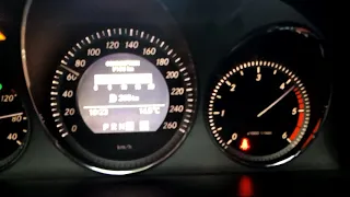 Mercedes C320 CDi w204 224hp Stage 1 acceleration 0-100 on wet asphalt