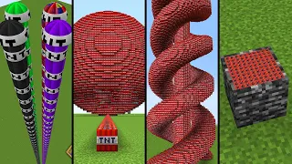 all tnt experiments in one short video in Minecraft