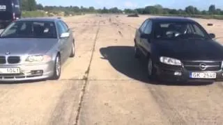 BMW 3.0 Ci vs Opel Omega b 2.5 td 200 meter run