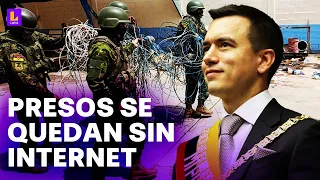 Presos en Ecuador tenían internet clandestino: "Era usado para ordenar extorsiones y otros delitos"