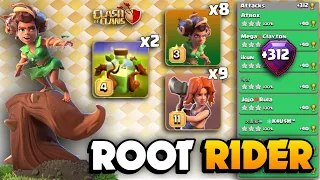 EASIEST Spam Attack🔴ROOT RIDER Spam With Overgrowth Spells🔴TH16 Attack Strategy🔴Clash Of Clans