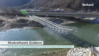 Murkraftwerk Gratkorn: Baufortschritt Februar 2022 | VERBUND